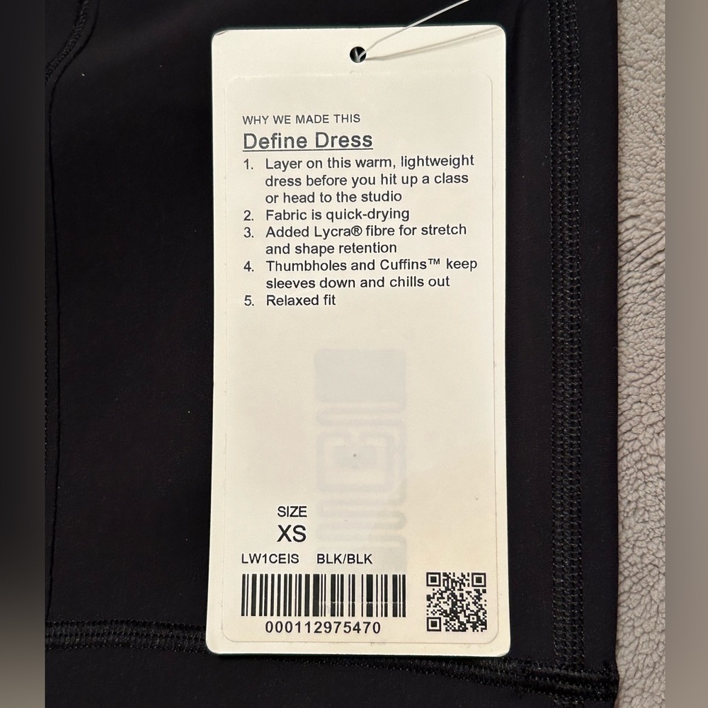 Lululemon NWT Define Dress
Black / Black in Sz XS - Picture 6 of 8
